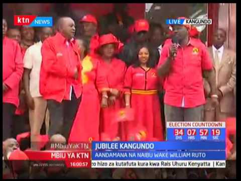 Deputy President William Ruto reminds the people of Kangundo of the benefits of Jubilee government