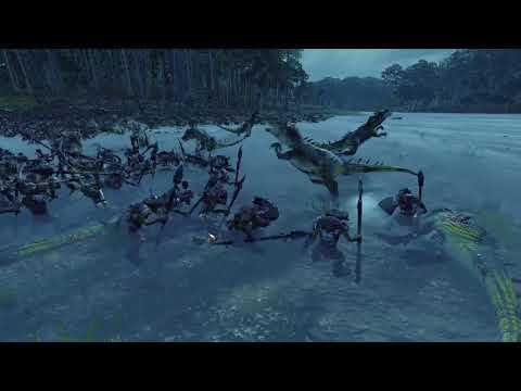 Feral Cold Ones vs Goblins (Gore) Warhammer 2