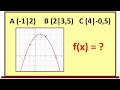 Gleichung einer Parabel durch 3 Punkte bestimmen - Aufstellen des Gleichungssystems - vorgerechnet