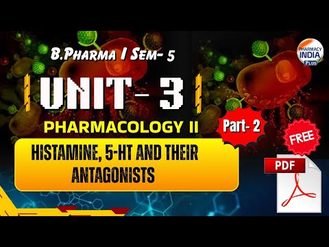 Histamine | 5HT & Their Antagonists | Pharmacology II | Part -2 | Unit - 3 | Sem -5 | B.Pharm