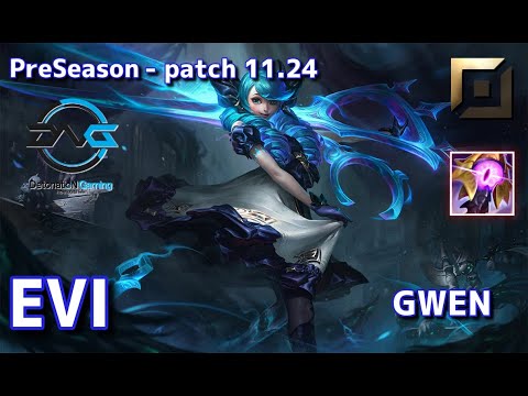 【KRサーバー/D4】DFM Evi グウェン(Gwen) VS ケネン(Kennen) TOP - Patch11.24 KR Ranked【LoL】