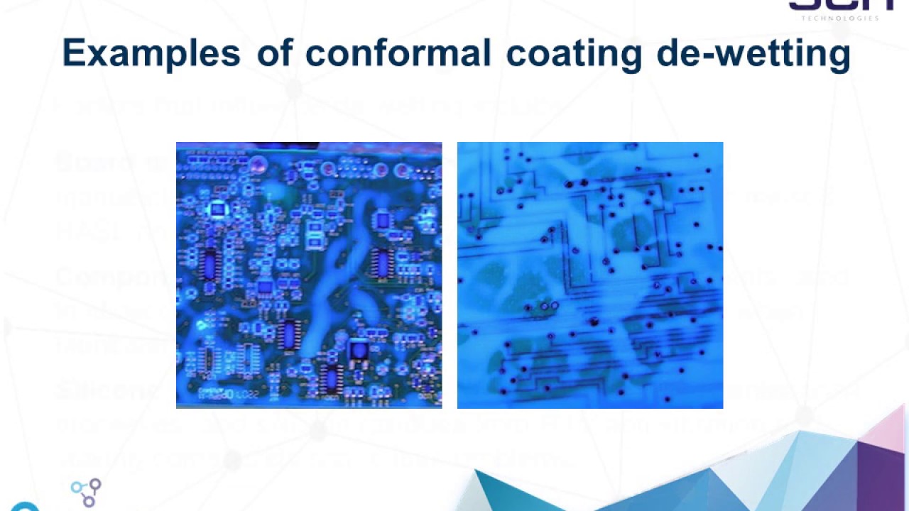 Conformal coating and de-wetting