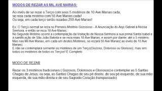 Como rezar as MIL AVE MARIAS