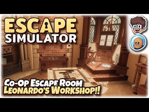 Co-Op Escape Room, Leonardo's Workshop! | Escape Simulator | ft. @orbitalpotato