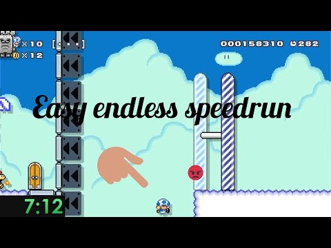 Super Mario Maker 2 Endless Mode (easy) in 12:23