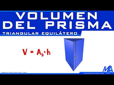 Part of a video titled Volumen de un prisma Triangular "equilatero" - YouTube
