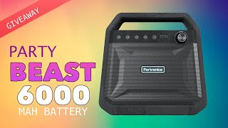 Portronics Roar, 2x12W Bluetooth PARTY Portable Speaker with 6000 mAh battery