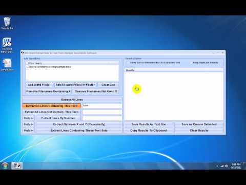 MS Word Extract Data & Text From Multiple Documents Software