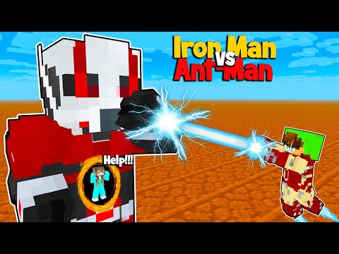 IRON MAN vs ANT-MAN In Minecraft |  ANT-MAN ATE MICOLE!!😬