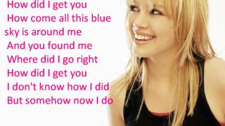 Where did I go Right? Hilary Duff Lyrics