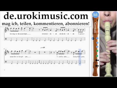 Blockflöte G. Lernen Shakira Can't Remember to Forget You Teil#2 Blockflötenunterricht Noten