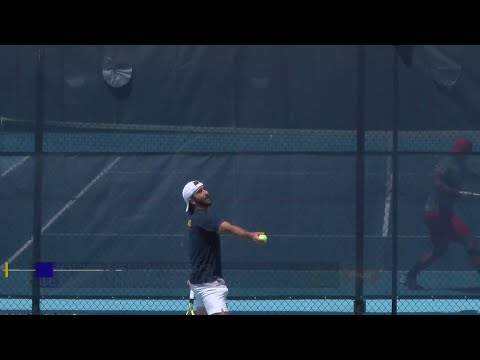 Dimitri Badra drops in the first round of the NCAA individual tournament