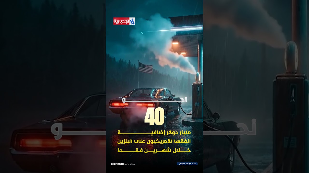 فيديو | بسبب ارتفاع أسعار النفط الناتج عن الحرب الأمريكيون ينفقون 39.9 مليار دولار إضافية على البنزين بشهرين