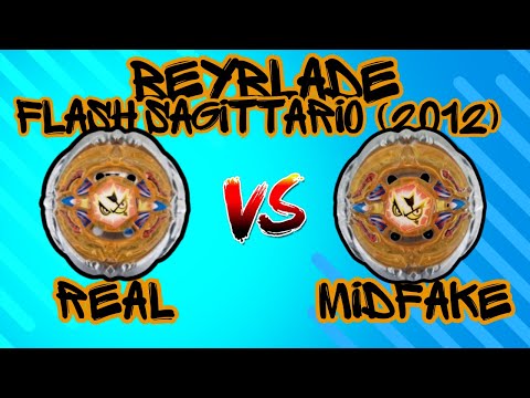 BEYBLADE: Flash Sagittario (2012) Unboxing + Midfake Comparison | Metal Fight Beyblade 4D
