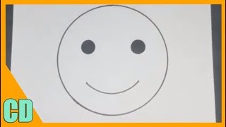 Como Dibujar Emoji cara feliz paso a paso