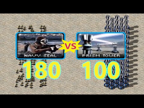 Navy Seal vs Prism Tower - Same Cost + Power - Red Alert 2