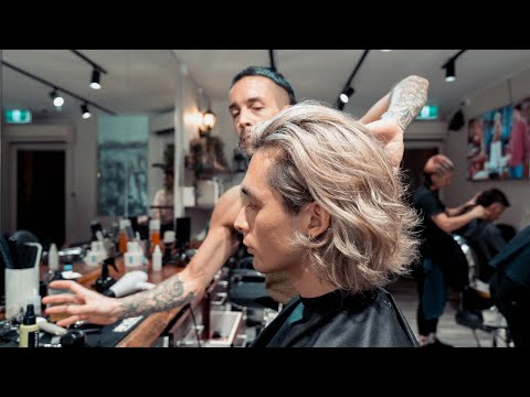 MEN'S HAIR COLOUR TRANSFORMATION ✂️ BEST BARBERS IN AUSTRALIA 💈 Langanis Barber ⚜️