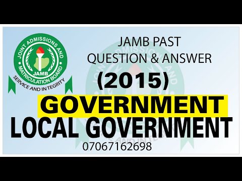 JAMB 2015 GOVERNMENT PAST QUESTION 1