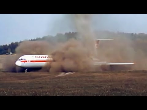 Ilyushin IL-62 Landing on a Field (1989)