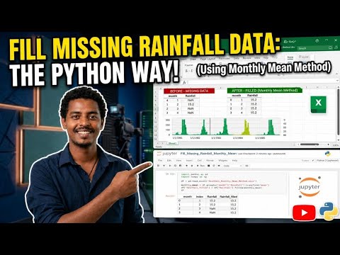 Python Based Filling Missing Rainfall Data Monthly Mean Method