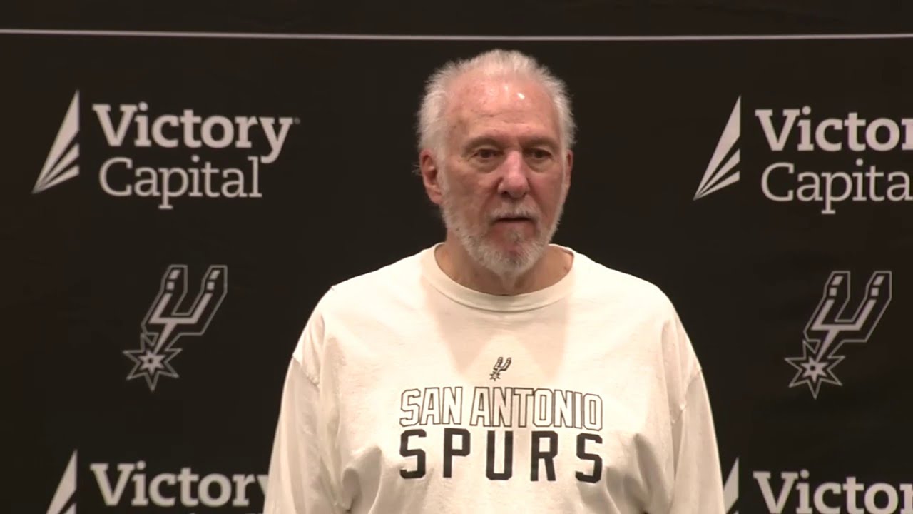 Spurs Head Coach Gregg Popovich talks about upcoming season at media day