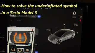 How to solve the orange symbol UNDERINFLATED TIRES on your Tesla model 3