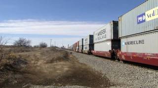 preview picture of video 'BNSF Mainline action Miami,Texas.  part 1'