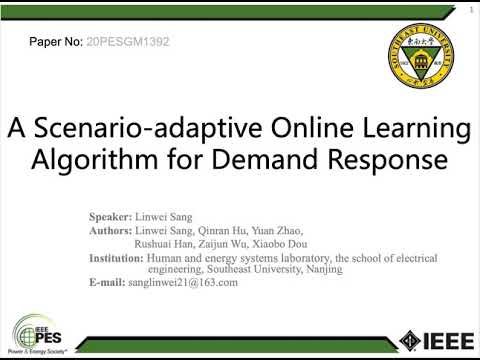 A Scenario-adaptive Online Learning Algorithm for Demand Response PESGM2020