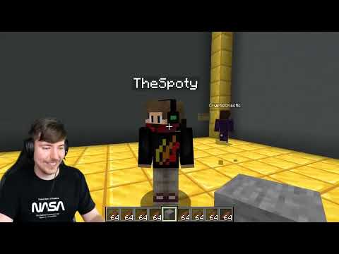 Last to Survive Random Blocks wins $10,000 Challenge | Mrbeast Gaming Minecraft War |@MrBeastGaming