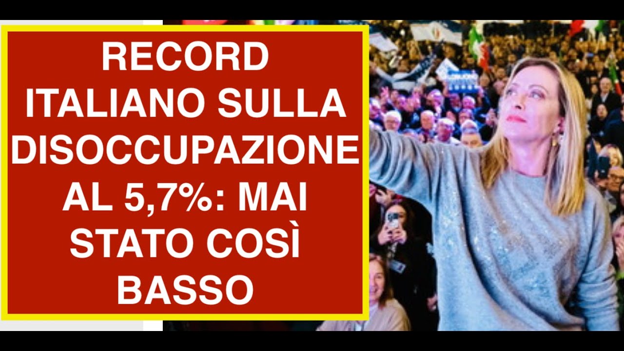 RECORD ITALIANO SULLA DISOCCUPAZIONE AL 5,7%: MAI STATO COSÌ BASSO