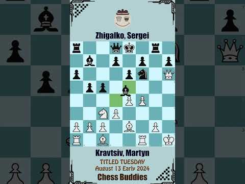 TITLED TUESDAY || Kravtsiv, Martyn vs Zhigalko, Sergei || August 13 Early 2024, Chess.com 2024