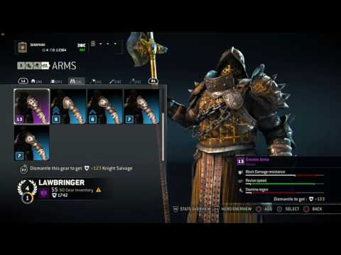 For honor Lawbringer rep 4 Heroic and rare gear showcase