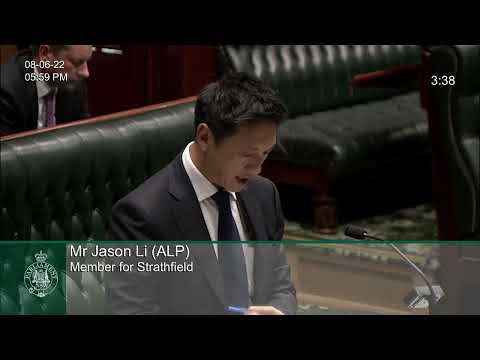 Schoolteachers, Jason Yat-sen Li MP's Private Members' Statements in NSW Parliament