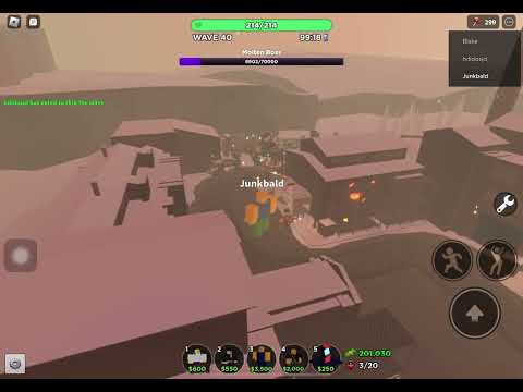 Molten boss got stuck in the building - tds roblox