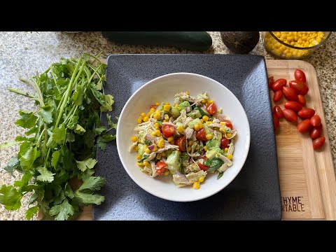 Como hacer ENSALADA DE POLLO con AGUACATE 🥑 Receta Fácil ¿Qué Hago de Comer Hoy?