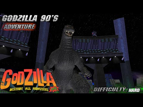 Godzilla Destroy All Monsters Melee: Godzilla 90's Adventure Mode (Hard) [GCN]