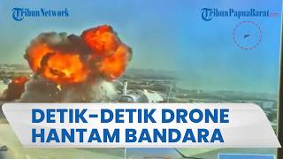 Detik-detik Drone Iran Hantam Bandara Kuwait Terekam CCTV, Teheran Tuding Sistem Patriot AS Eror