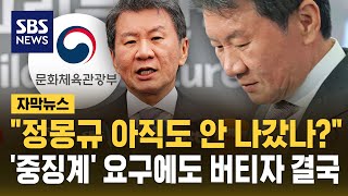 "정몽규 아직도 안 나갔나?" '중징계' 요구에도 끄떡없자 문체부, 축구협회에 공문 (자막뉴스) / SBS