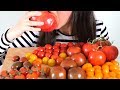 ASMR Eating Sounds All Kinds Of TOMATOES No Talking