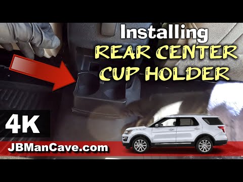 REAR CONSOLE CUP HOLDER INSTALL for FORD EXPLORER Review JBManCave.com