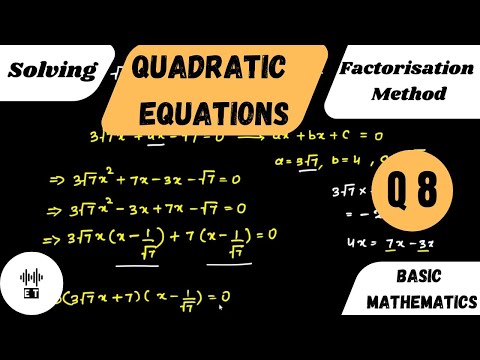 Solving Quadratic Equations Quadratic Formula Method Questions 10