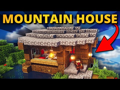 Mountain House in Minecraft | Timelapse #Shorts