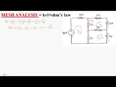 Mesh analysis | KVL Ohm s law | Circuits Systems | Lec 16