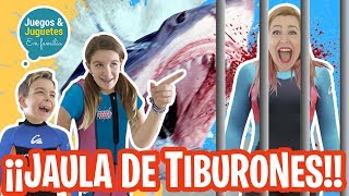 Broma a familia Carameluchi: jaula de tiburones