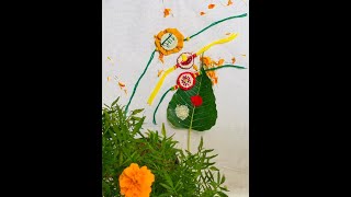 DIY Embroidery Rakhi | homemade rakhi         #rakhi #diy #shorts #youtubeshorts #handmade