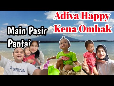 ADIVA LIBURAN KE PANTAI BERSAMA KELUARGA