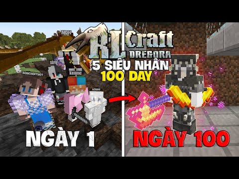 Ozin Tóm Tắt 100 Ngày Sinh Tồn Minecraft RL CRAFT Dregora Cùng 5 Anh Em Siêu Nhân !! 100 Days