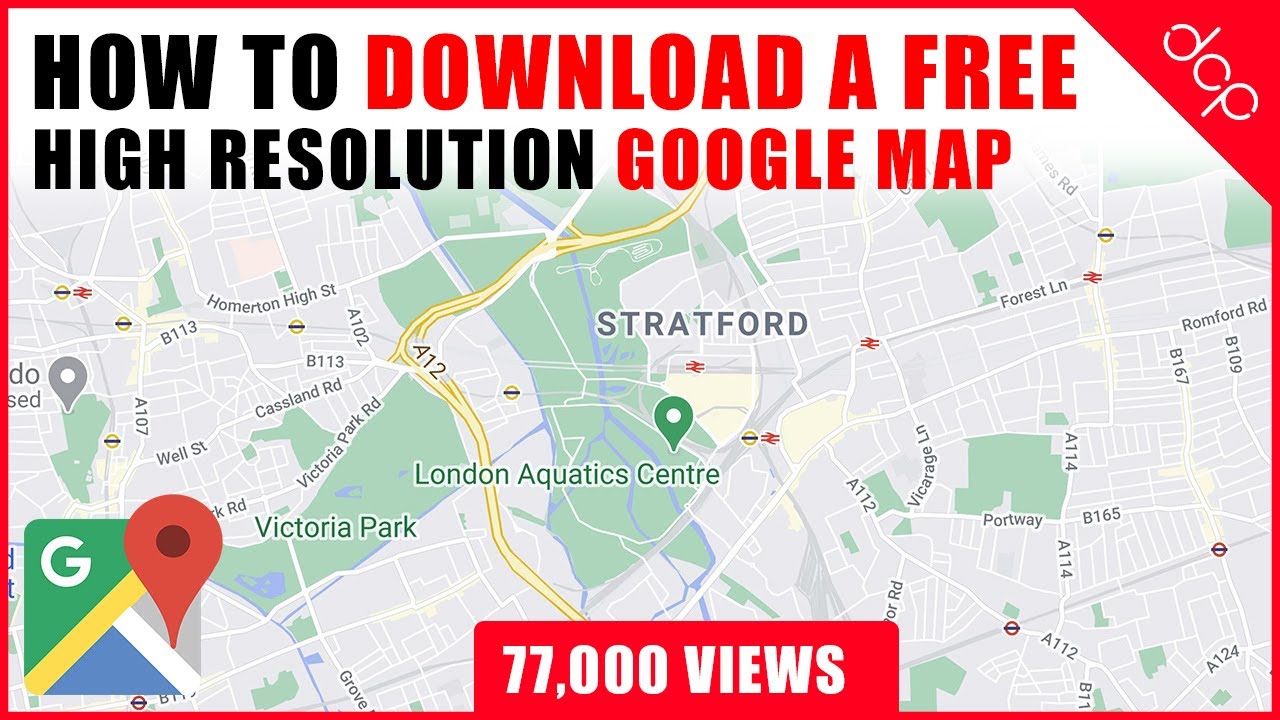 How to download a High Resolution Google Maps Image - [ Easy Google Maps Tutorial ]