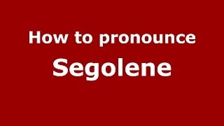 How to pronounce Segolene