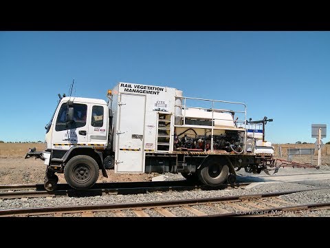 Rail Vegetation Management Hi-Rail Vehicle / Weed Spraying (4/2/2018) - PoathTV Australian Trains
